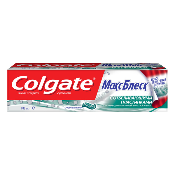 COLGATE (КОЛГЕЙТ) Зубная паста  Макс блеск с отбеливание  пласт. 100мл