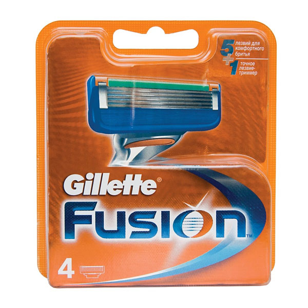 GILLETTE (ДЖИЛЛЕТТ) Кассета для станка Fusion (4 картриджа)