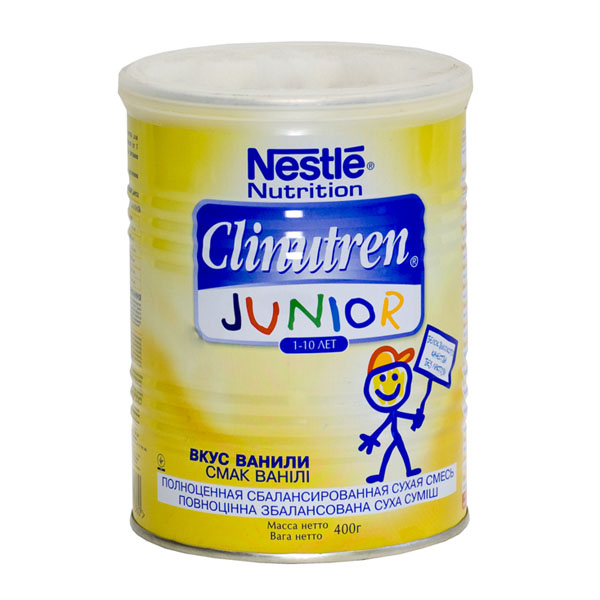 НЕСТЛЕ Молочная смесь Клинутрен Джуниор от 1-10 лет вкус ванили 400г