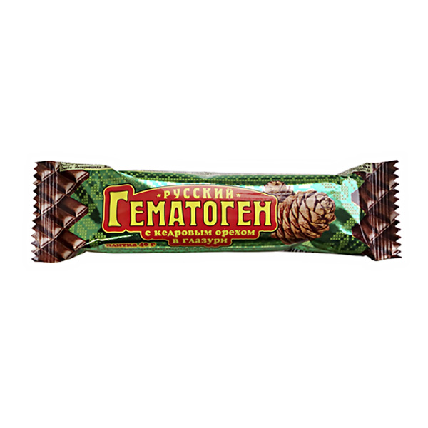 Гематоген Русский с кедровым  орехом в шоколаде 40г