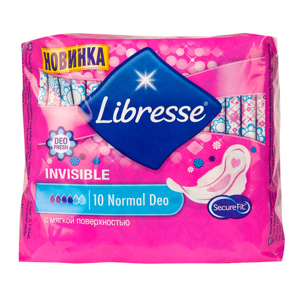 Прокладки Libresse Invisible normal №10 (розовый)