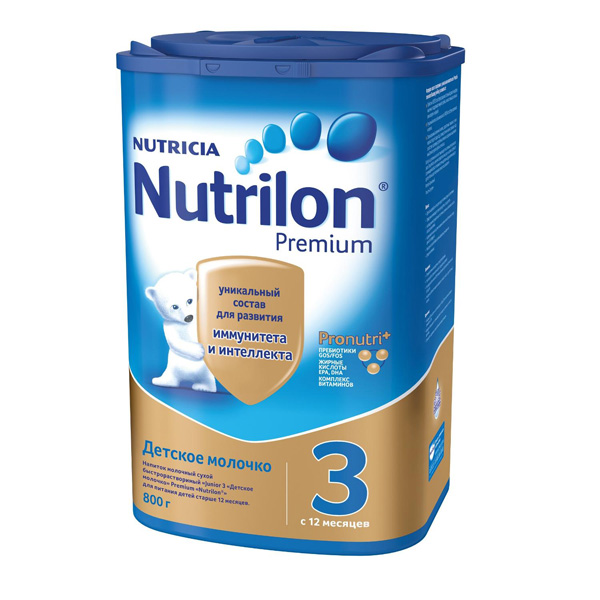 NUTRICIA (НУТРИЦИЯ) Молочко Нутрилон Джуниор 3 Премиум PronutriPlus с 12  месяцев 800г
