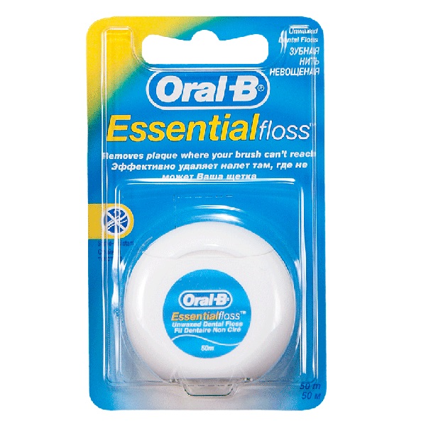 ORAL-B (ОРАЛ-БИ) Зубная нить  essential floss невощеная 50м