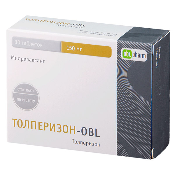 Толперизон OBL таблетки  150мг №30 п/пл/о