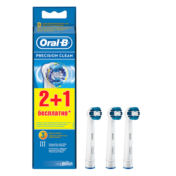 ORAL-B (ОРАЛ-БИ) Насадка для элект. зуб. щетки  Precision Clean №2+1