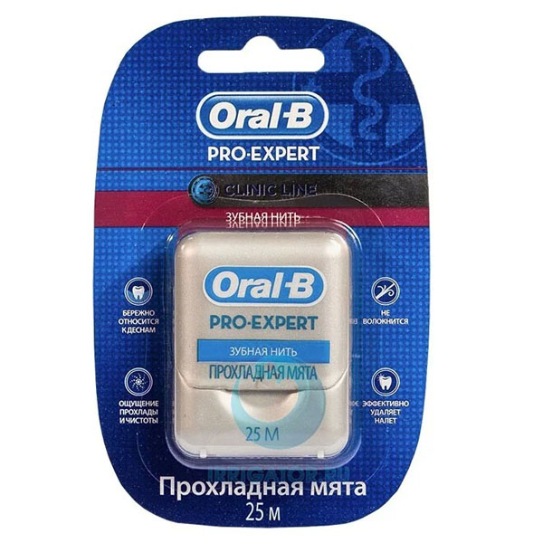ORAL-B (ОРАЛ-БИ) Зубная нить  Pro expert Clinic line прохладная мята 25м