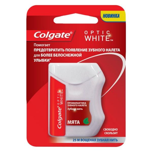COLGATE (КОЛГЕЙТ) Зубная нить  Optic White 25м
