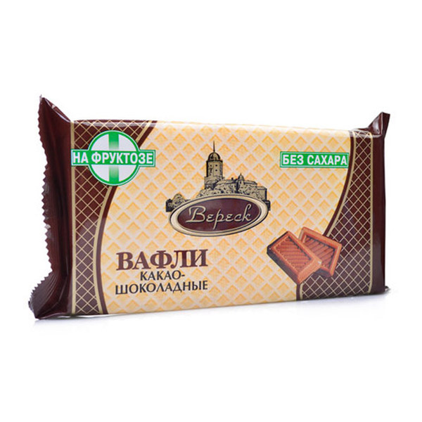 Вафли Вереск какао-шоколадные на фруктозе 105г