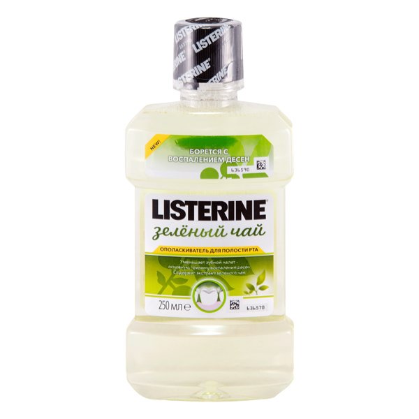 LISTERINE (ЛИСТЕРИН) Ополаскиватель полости рта  Зеленый чай 250мл