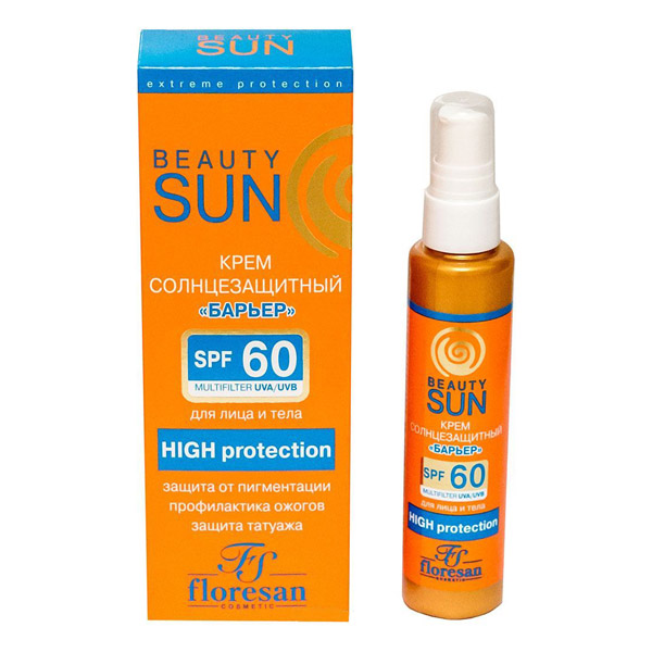 FLORESAN (ФЛОРЕСАН) Beauty Sun Солнцезащитный крем «барьер» SPF60 75мл Ф283