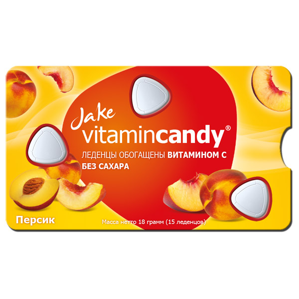 Леденцы Jake vitamincandy персик обогощ. вит. С б/сах. 18г №15