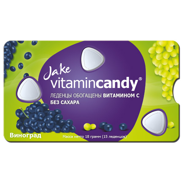 Леденцы Jake vitamincandy виноград обогощ. вит. С б/сах. 18г №15