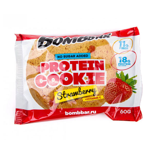 Печенье BOMBAR Protein Cookie клубника 60г