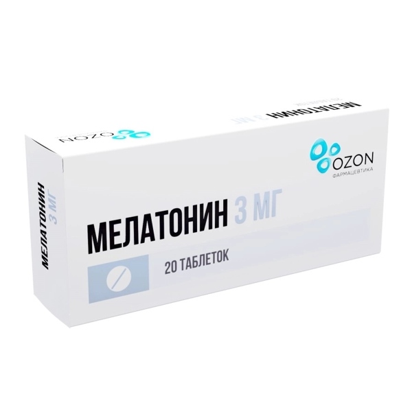 Мелатонин таб. п/пл/о 3мг №20