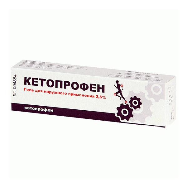 Кетопрофен гель д/наруж. прим. 2,5% 30г туба