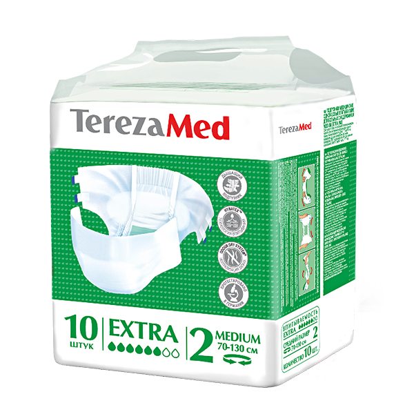 Подгузники для взрослых TerezaMed Extra M р.2 №10