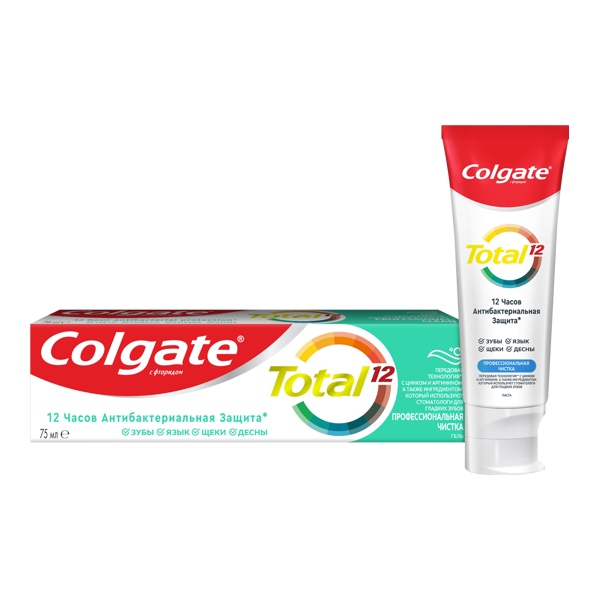 COLGATE (КОЛГЕЙТ) Зубной гель   Total 12 Профессиональная чистка 75мл