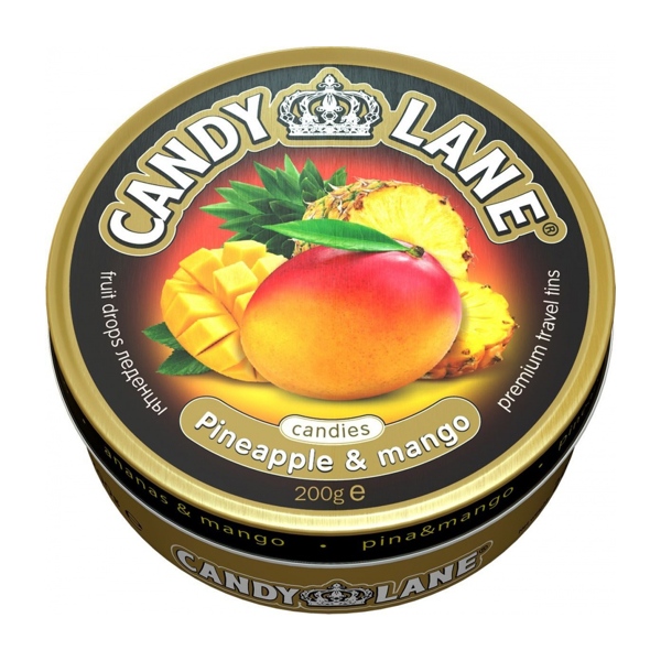 Карамель леденцовая CANDY LANE со вкусом ананас манго 200г