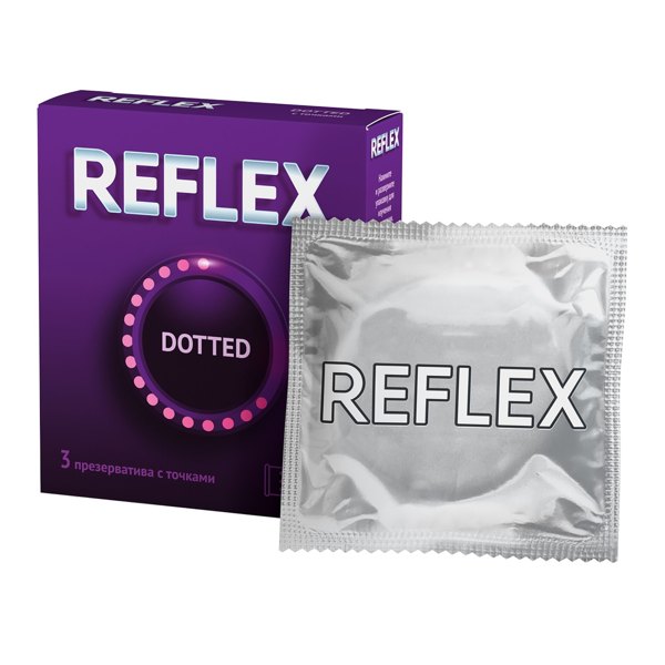 Презервативы Reflex Dotted натур. латекс в смазке №3