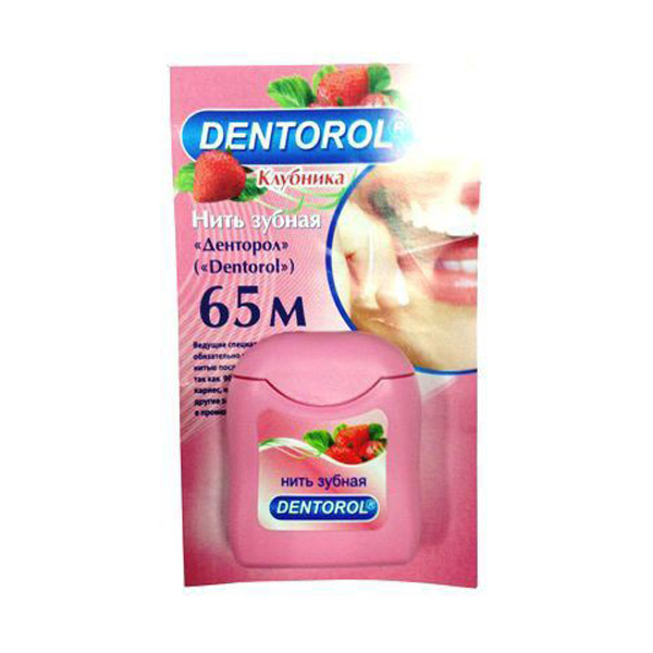 Зубная нить Денторол 65м Клубника