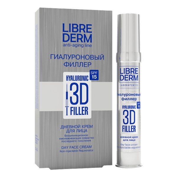 LIBREDERM Hyaluronic 3D Filler Крем для лица дневой SPF15 30мл