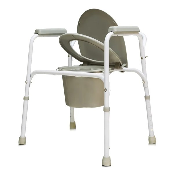 Кресло туалет стальное со спинкой регулир. по высоте арт.AMCB6803