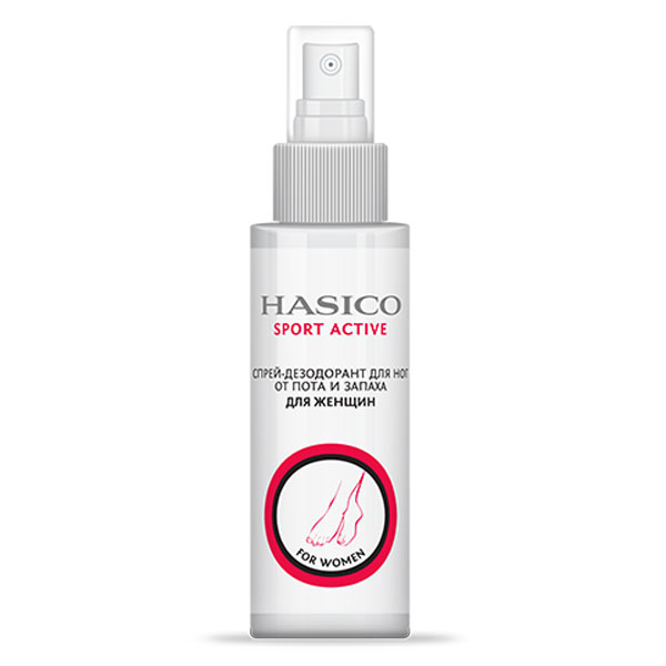 HASICO (ХАСИКО) Sport active Спрей дезодорант для ног от пота и запаха для женщин 110мл