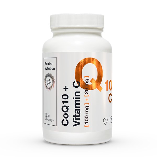 Elentra Nutrition Коэнзим Q10+Витамин C капс. №30