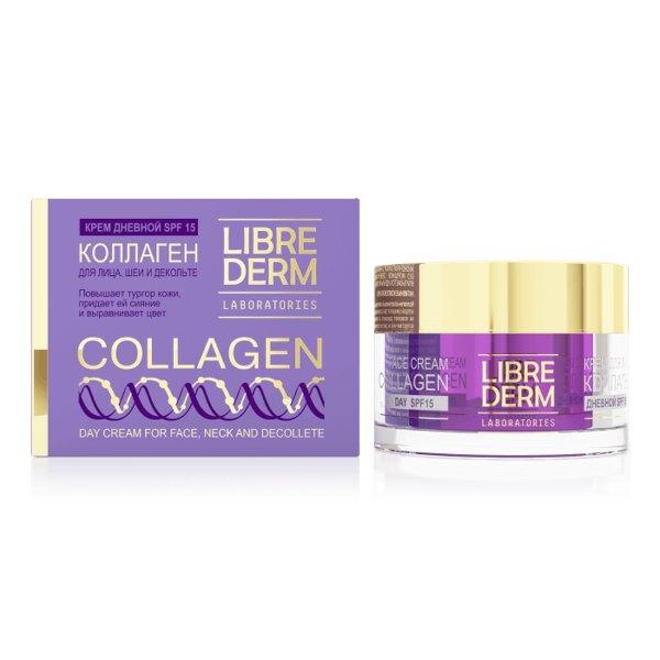 LIBREDERM Collagen Крем дневной для восстановления сияния и ровного цвета кожи SPF15 50мл