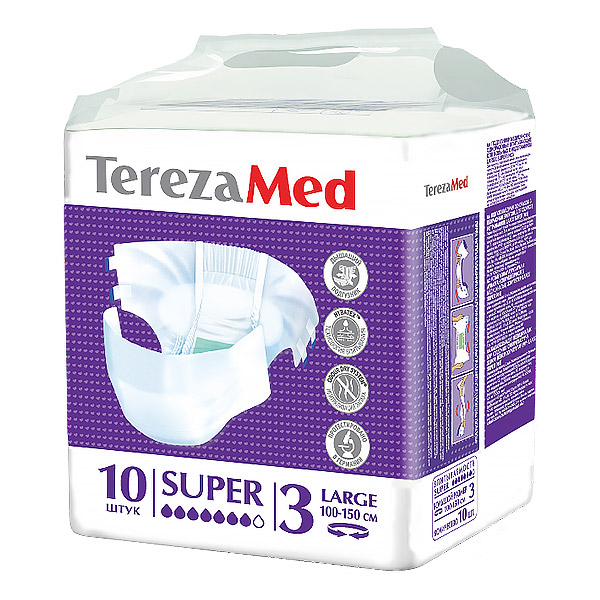 Подгузники для взрослых TerezaMed Super L р.3 №10