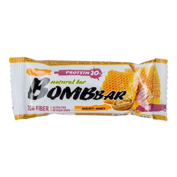 Батончик BOMBAR Protein bar грецкий орех и мед 60г