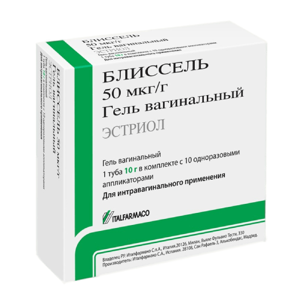 Блиссель гель ваг. 50мкг/г 10г туба в компл. с апплик. №10