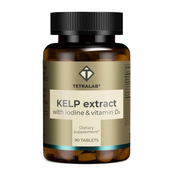 Tetralab Kelp экстракт с витамином D3 таб. №90