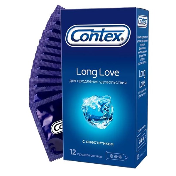Презервативы Contex Long love с анестетиком №12