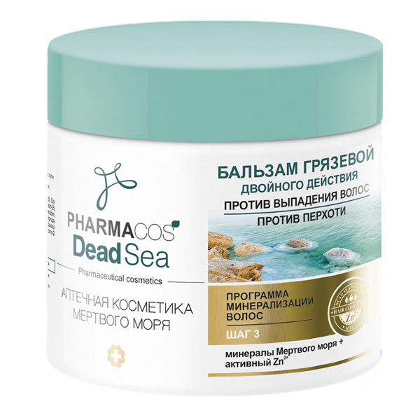 PHARMACOS Dead Sea Бальзам против выпадения волос против перхоти Грязевой двойного действия 400мл