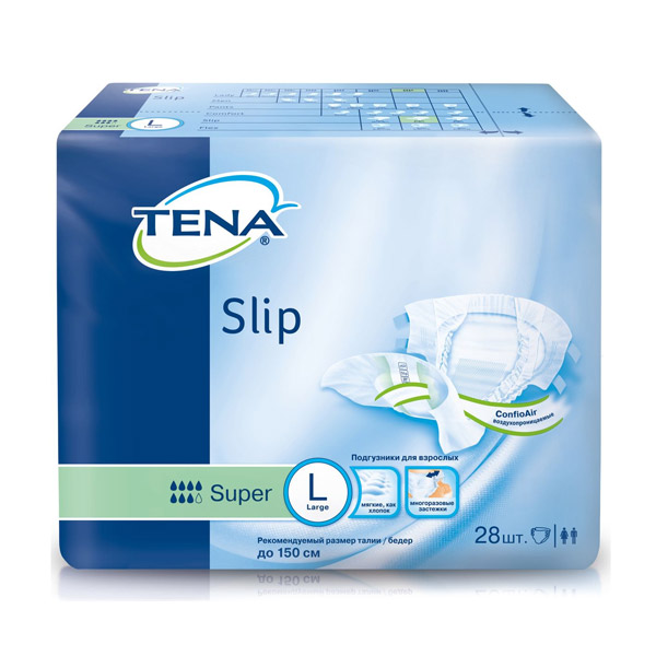 TENA (ТЕНА) Подгузники для взрослых slip super L(air) (талия 92-144см) №28