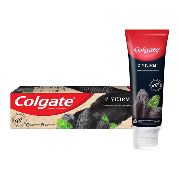 Зубная паста Colgate Эффективное отбеливание с углем 75мл