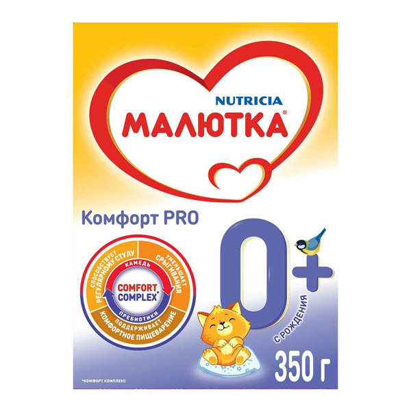 НУТРИЦИЯ Мол.смесь Малютка Комфорт PRO 0+ 350г