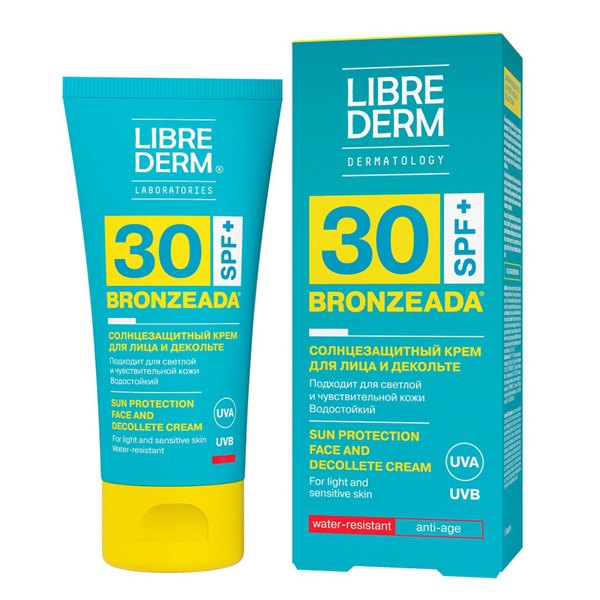 LIBREDERM Bronzeada Крем солнцезащитный для лица и зоны декольте SPF30 50мл
