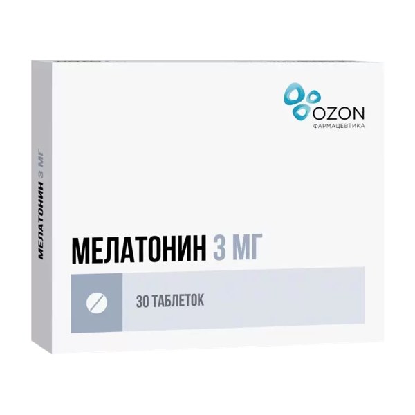 Мелатонин таб. п/пл/о 3мг №30