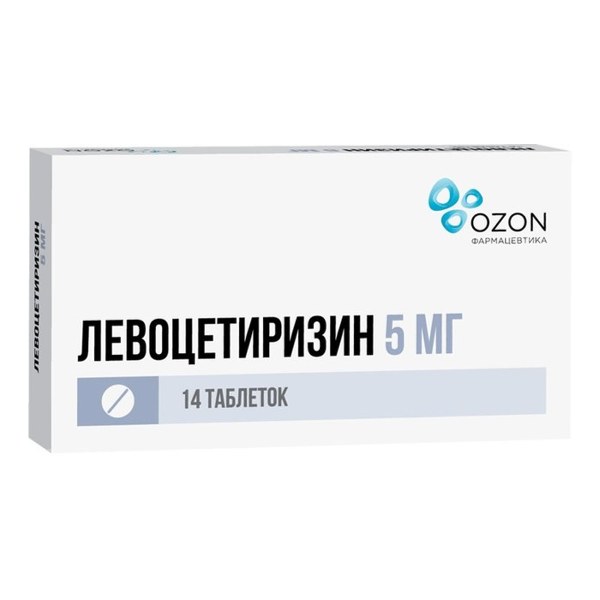Левоцетиризин таб. п/пл/о 5мг №14