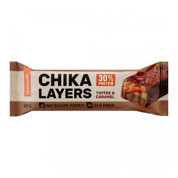Батончик Chikalab Chika layers Соленая карамель и арахис глазир. 60г