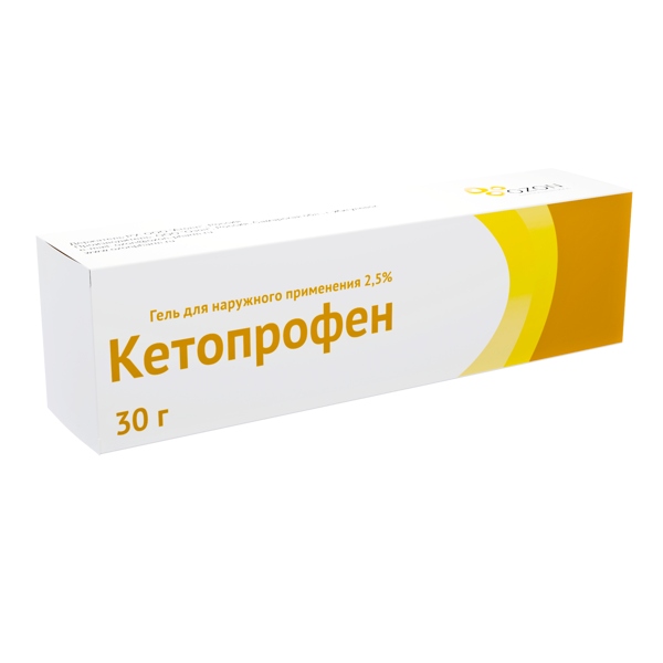 Кетопрофен гель 2,5% туба 30г