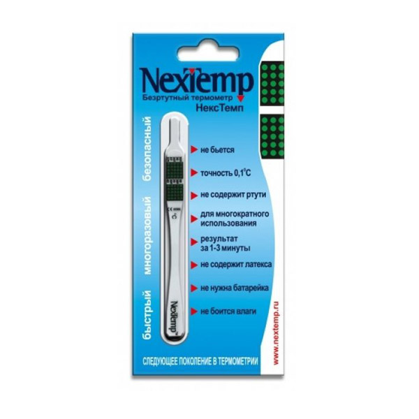 Термометр клинический безртут. жидкокристал. NexTemp