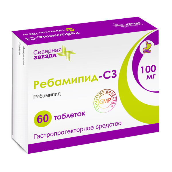 Ребамипид СЗ таб. п/пл/о 100мг №60