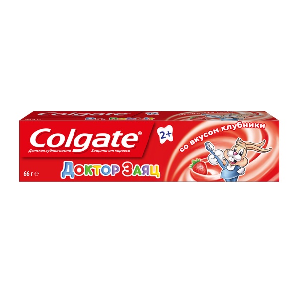 COLGATE (КОЛГЕЙТ) Зубная паста  детская Доктор Заяц со вкусом клубники 50мл