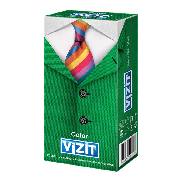 Презервативы VIZIT Color ароматизированные цветные №12