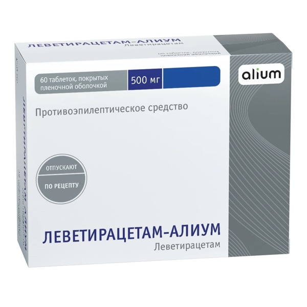 Леветирацетам Алиум таб. п/пл/о 500мг №60