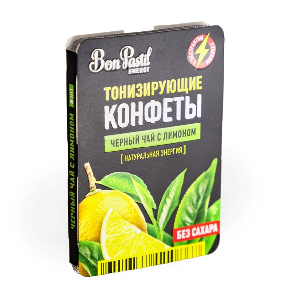 Конфеты Бон пастиль Энерджи Черный чай с лимоном тонизир. б/сах. №8