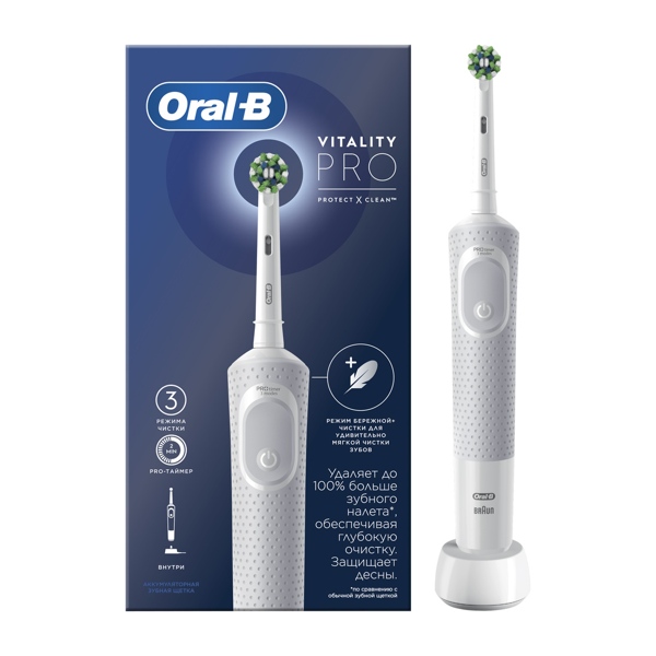 Зубная щетка электрическая Oral-B Vitality Pro D 103.413.3 тип 3708 белая